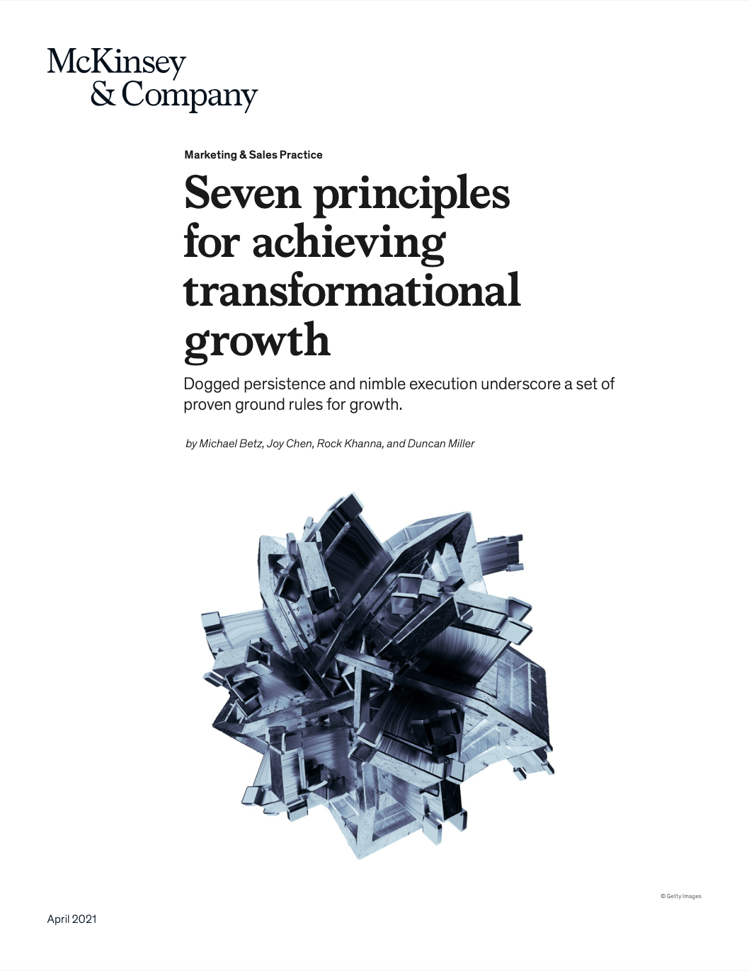 Seven principles for achieving transformational growth